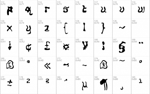 Squiggly Font 3