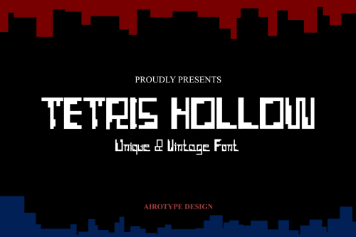 Tetris Hollow Font 1
