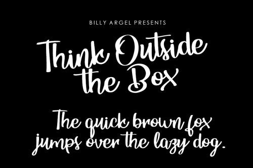 Think Ouside The Box Font