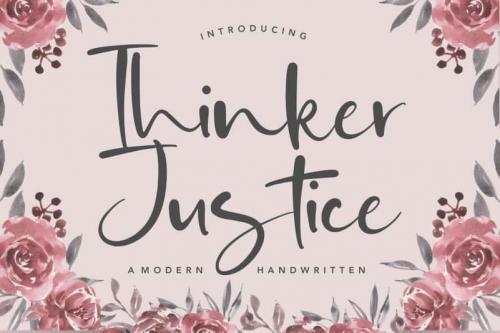 Thinker Justice Modern Handwritten Font 4