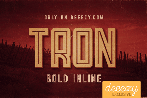 Tron Bold Inline Font