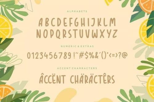 Tropical Orange Handdrawn Font 1