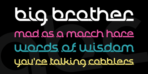Tually Continuously Geometric Font 1