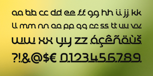 Tually Continuously Geometric Font 2