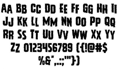 Vicious Hunger Horror Font 3