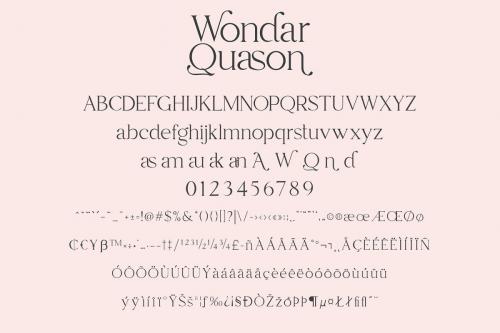 Wondar Quason Classic Serif Typeface 8