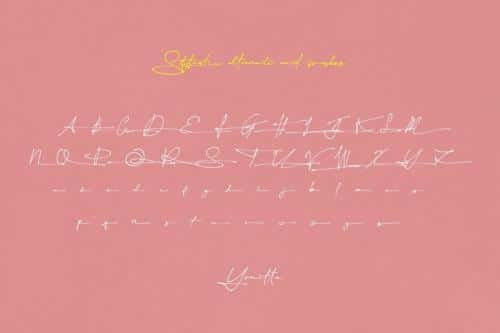 Yonitta Signature Script Font 6
