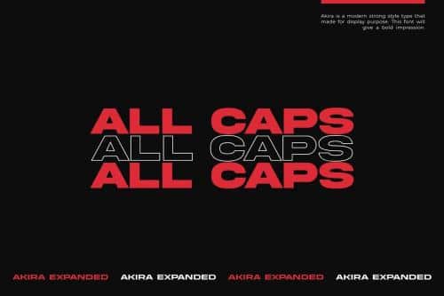 Akira Expanded Sans Serif Font 2