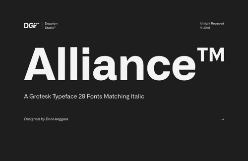 Alliance Font Family