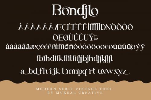Bondjlo Serif Font 8