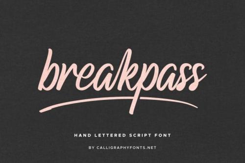Breakpass Calligraphy Font