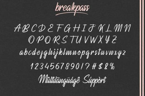 Breakpass Calligraphy Font 3