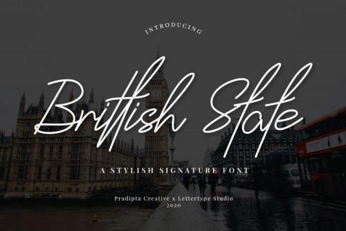 Brittish State Handwritten Font