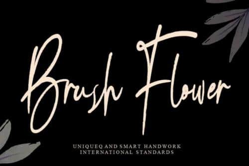 Brush Flower Handwritten Font
