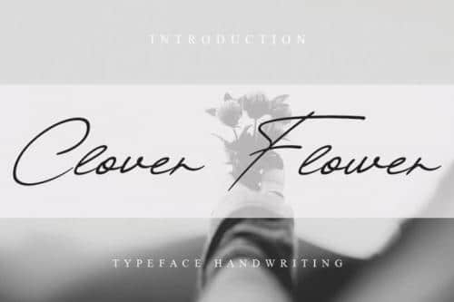Clover Flower Handwritten Font