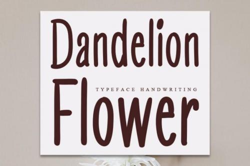 Dandelion Flower Display Font