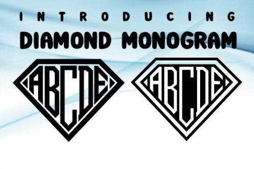 Diamond Monogram Book Font 3