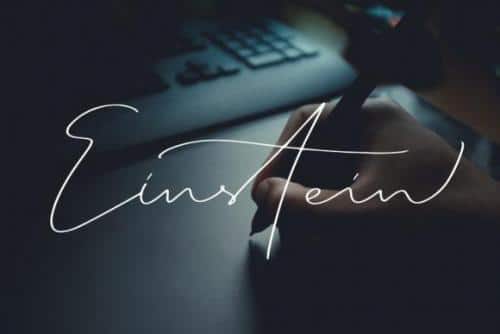 Einstein Signature Font 4