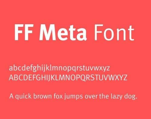 FF Meta Font  1