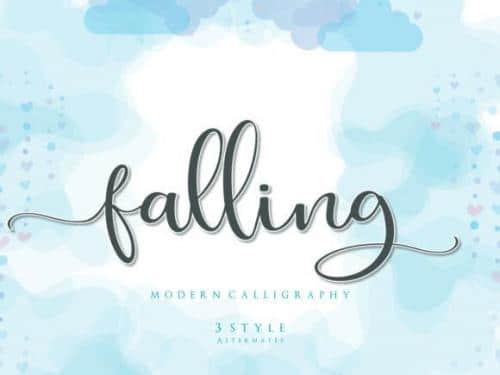 Falling Calligraphy Font