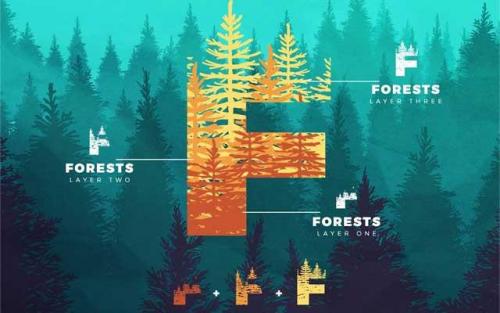 Forests Layered Font 2