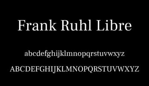 Frank Ruhl Libre Serif Font Family  1