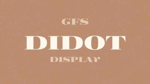 GFS Didot Serif Font 1