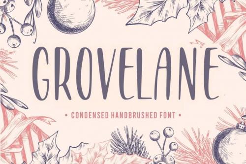 GROVELANE Handbrushed Font