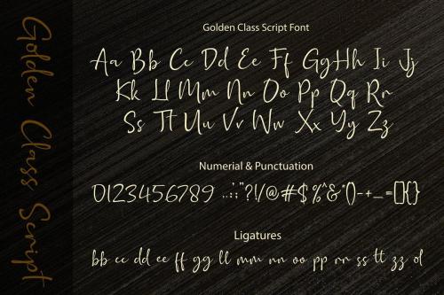 Golden Class Script Font 15