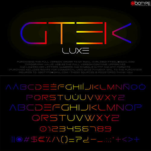 Gtek Technology Font 3