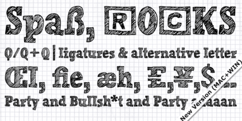 Hand Scribble Sketch Rock Font 3