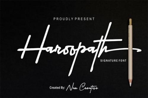 Haroopath Signature Font