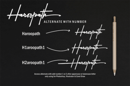 Haroopath Signature Font 11