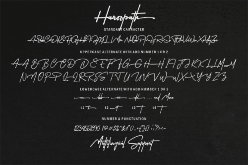 Haroopath Signature Font 12