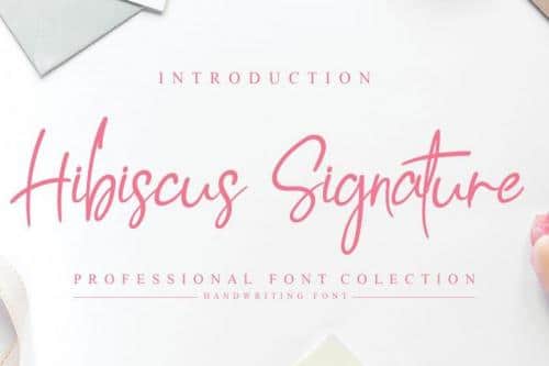 Hibiscus Signature Font