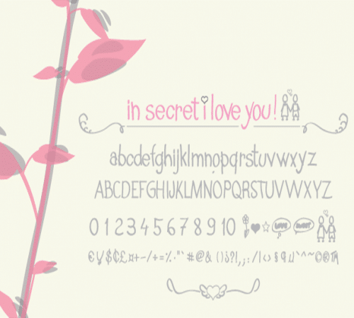 In-Secret-I-Love-You-Font-0