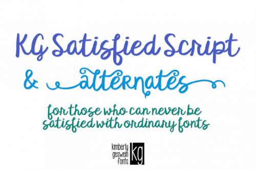 KG Satisfied Script Font