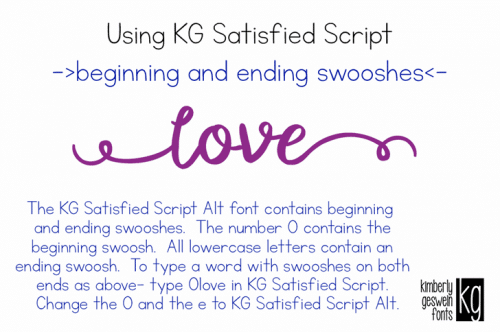 KG Satisfied Script Font 1