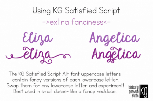 KG Satisfied Script Font 2