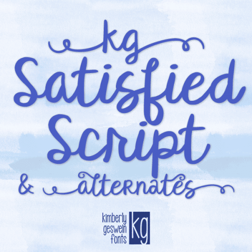 KG Satisfied Script Font 4