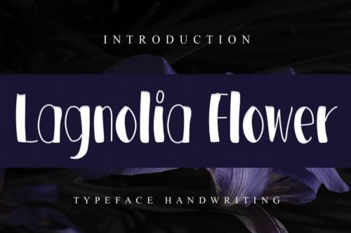 Lagnolia Flower Display Font 4