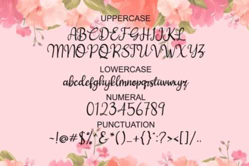 Love and Heart Calligraphy Font 5