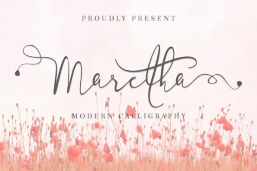 Maretha Calligraphy Font