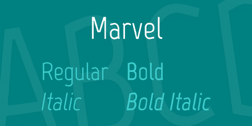 Marvel Modern Font