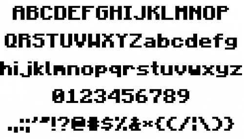 Minecraft Font 1
