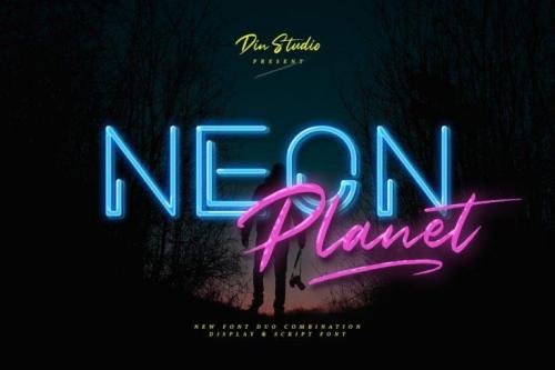 Neon Planet Display Font