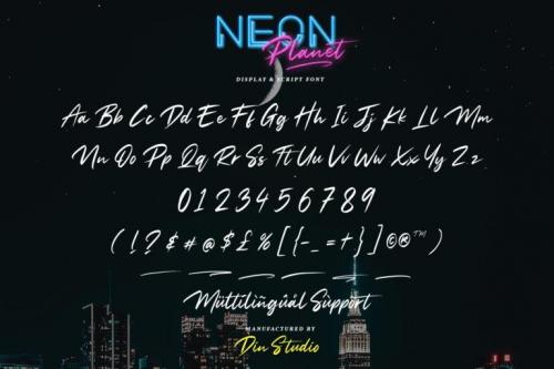 Neon Planet Display Font  9