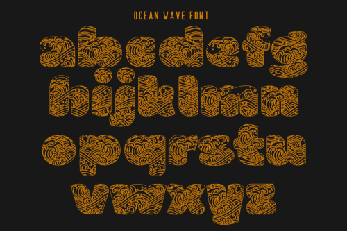 OCEAN WAVE Font  5