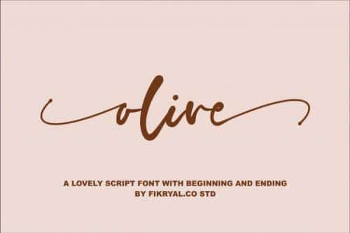 Olive Script Font