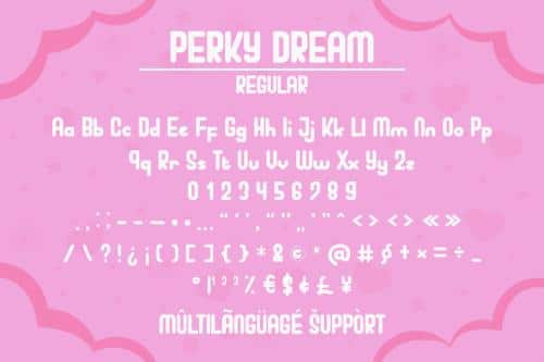 Perky Dream Display Font 6